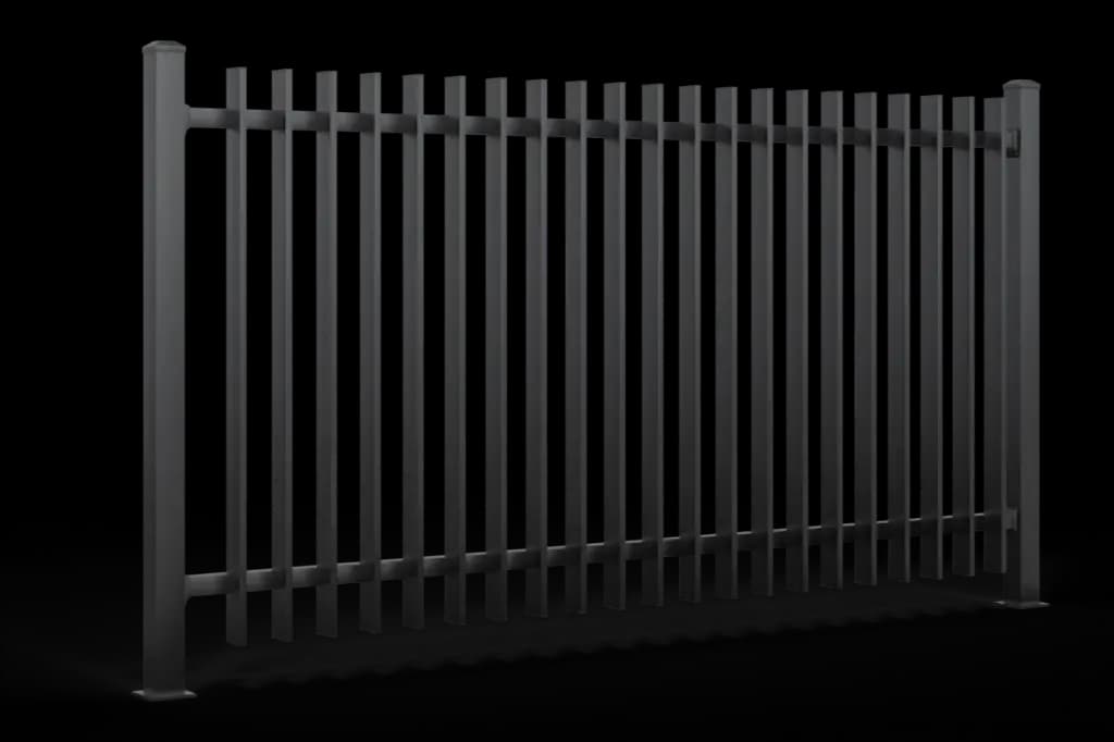 Astra Fin fence panel angle view