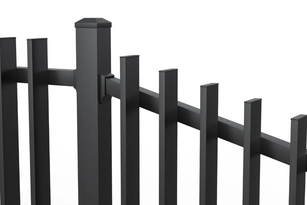 Astra Fin fence panel rake detail