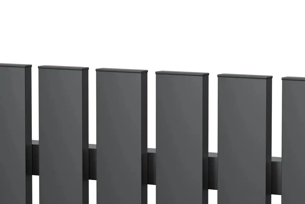 Luna Vertical Slat fence panel top view