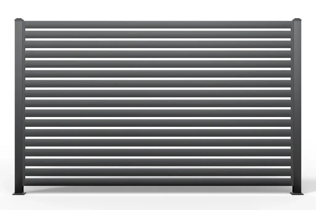 Sola Horizontal Slat fence panel front view